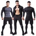 Sports suit men's tight fitting quick drying long sleeved T-shirt outdoor running basketball sweaty fitness suit 