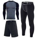 Sports suit men's tight fitting quick drying long sleeved T-shirt outdoor running basketball sweaty fitness suit 