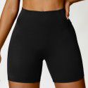 Hip lifting yoga shorts, belly tightening high waist fitness pants, women's cloud feeling breathable tight sports shorts