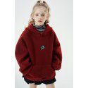 Girls' winter plush and plush hoodie, new autumn and winter styles, children's lambhair integrated plush top for middle-aged and young children