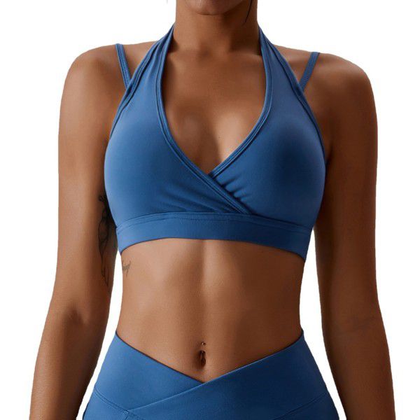 High strength neck hanging, beautiful back yoga bra, shock-absorbing sports bra, quick drying, running, naked feeling fitness vest