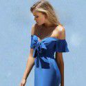 Fishbone Dress Sexy and Fashionable Off the Shoulder Backless Bra Dress Long Dress