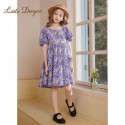 New casual floral dress for girls, featuring a lightweight and stylish summer princess dress for older children