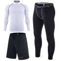 Sports suit men's tight fitting quick drying long sleeved T-shirt outdoor running basketball sweaty fitness suit 