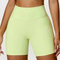 Hip lifting yoga shorts, belly tightening high waist fitness pants, women's cloud feeling breathable tight sports shorts