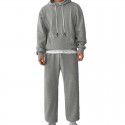 Men's autumn and winter sports set, men's plush hoodie, fashionable and versatile casual pants