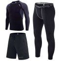 Sports suit men's tight fitting quick drying long sleeved T-shirt outdoor running basketball sweaty fitness suit 