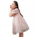 Girl's sweet and cool style dress, summer dress, Western style, summer organza dress, big boy floral princess dress