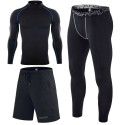 Sports suit men's tight fitting quick drying long sleeved T-shirt outdoor running basketball sweaty fitness suit 