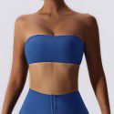 Integrated Nude Sports Bra with Anti Strapping Light and Inner Layered Fitness Top and Tight Yoga Dress