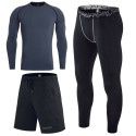 Sports suit men's tight fitting quick drying long sleeved T-shirt outdoor running basketball sweaty fitness suit 