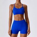 Seamless back yoga suit, running quick drying, tight fitting sports and fitness suit for women