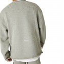 Leisure sports set with a round neck sweater with a fur bottom