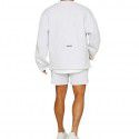 Leisure sports set with a round neck sweater with a fur bottom