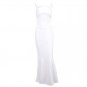 Fishtail Dress Summer Sleeveless Fishbone Long Skirt Wrapped Hip Sling Dress for Women