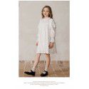 Spring and Autumn Girls' Dress, High Grade Lace Lace and Western Style Long sleeved Dress for Big Children