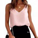 Women's Silk Shoulder Strap Suspended Tank Top Sexy Satin Non slip Soft Tank Top Women