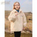 Girls' Winter New Lamb Wool Coat Children's Autumn and Winter Cotton Clip Thickened Coat Big Children's Western Style Wool Sweater 