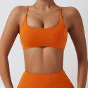 Cross back sports bra, matte nude yoga suit, running fitness bra, quick drying yoga vest