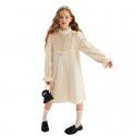 Girl's Dress Autumn/Winter New Big Boy's Fashionable Small Fragrance Wind Thickened Lace Princess Dress