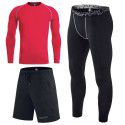 Sports suit men's tight fitting quick drying long sleeved T-shirt outdoor running basketball sweaty fitness suit 