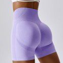 Seamless yoga shorts, peach lifting buttocks, high waist fitness pants, tight running sports shorts for girls