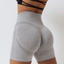 Seamless yoga shorts, peach lifting buttocks, high waist fitness pants, tight running sports shorts for girls