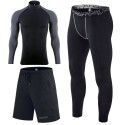 Sports suit men's tight fitting quick drying long sleeved T-shirt outdoor running basketball sweaty fitness suit 