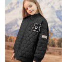 Girls thickened cotton jacket, autumn and winter new children's western-style jacket with cotton jacket, middle and large children's warm baseball jacket, cotton jacket