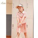 Girls' Set Summer Dress New Western Style Children's Summer Sports Polo Shirt Short sleeved Short Skirt Two piece Set for Big Kids