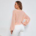 Autumn and winter new sexy V-neck loose casual long sleeved pullover sweater jacket