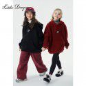 Girls' winter plush and plush hoodie, new autumn and winter styles, children's lambhair integrated plush top for middle-aged and young children