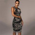 Fishbone Dress Sexy and Fashionable Off the Shoulder Backless Bra Dress Long Dress