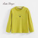 Girls Long sleeved T-shirt Spring and Autumn New Children's Pure Cotton Bottom Shirt Girls Loose Round Neck Inner Layup Top 