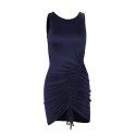 New Women's Fashion and Sexy Solid Color Double Layer Pleated Short Skirt Women's Dress Summer