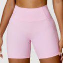 Hip lifting yoga shorts, belly tightening high waist fitness pants, women's cloud feeling breathable tight sports shorts