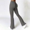 Hip lifting yoga flared pants, fitness exercise wide leg micro flared pants, high waist quick drying yoga pants for women