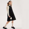 Girls' dress, autumn and winter new styles, high-end princess dress, woolen vest dress for children in middle and large schools