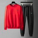 Leisure round necked hoodie, sanitary pants, fashionable jogging sportswear, men's set