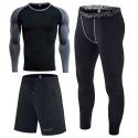 Sports suit men's tight fitting quick drying long sleeved T-shirt outdoor running basketball sweaty fitness suit 