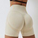 Seamless yoga shorts, peach lifting buttocks, high waist fitness pants, tight running sports shorts for girls