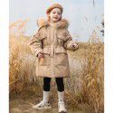 Girl's Workwear Overcoming Winter New Children's Mid length Western Style Coat, Mid size Children's Thickened Down jacket 