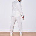 Men's linen autumn casual suit long sleeved one piece work pants 