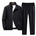 Sports Set Spring and Autumn Season Men's Loose Large Casual Coat Sportswear Two Piece Set 