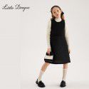 Girls' dress, autumn and winter new styles, high-end princess dress, woolen vest dress for children in middle and large schools