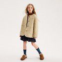 Girls' Lamb Fleece Coat Autumn and Winter New Middle and Big Children's Korean Cotton Clothes Children's Thickened Cotton Clothes