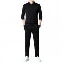 Autumn New Sports Set Men's Youth Set Fashion Trend Round Neck Cotton Sweater Casual Pants Two Piece Set 