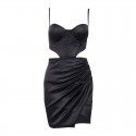 New Women's Sexy Colorful Ding Fish Bone Hollow Open Back Suspended Dress for Women