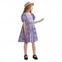 New casual floral dress for girls, featuring a lightweight and stylish summer princess dress for older children