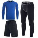 Sports suit men's tight fitting quick drying long sleeved T-shirt outdoor running basketball sweaty fitness suit 